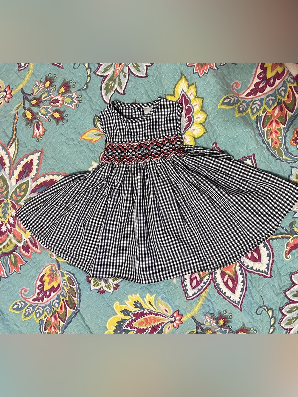 Edgehill Collection, 0-3M, 100% Cotton Smocked (Blue/White Gingham, Red)